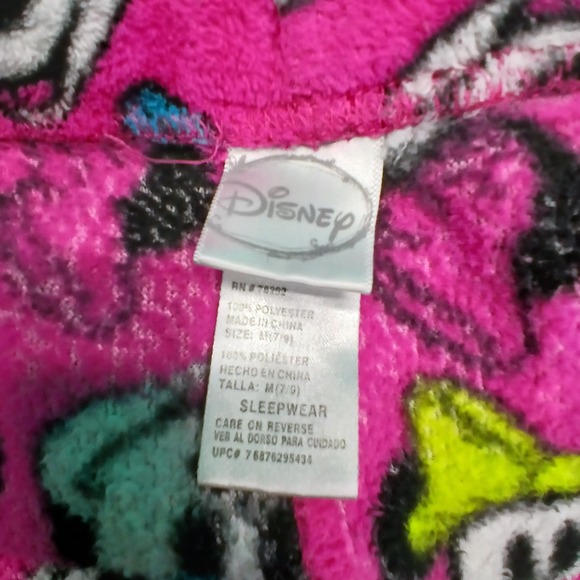 Disney Minnie Mouse Pink Fleece Pajama Pants Sleepwear Loungewear Women's M - Picture 3 of 5